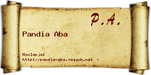 Pandia Aba névjegykártya